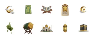 10 Eid Mubarak 3D Icons