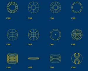 140 Geometric Shapes Pack Vector
