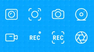 8 Camera Stroke Icons