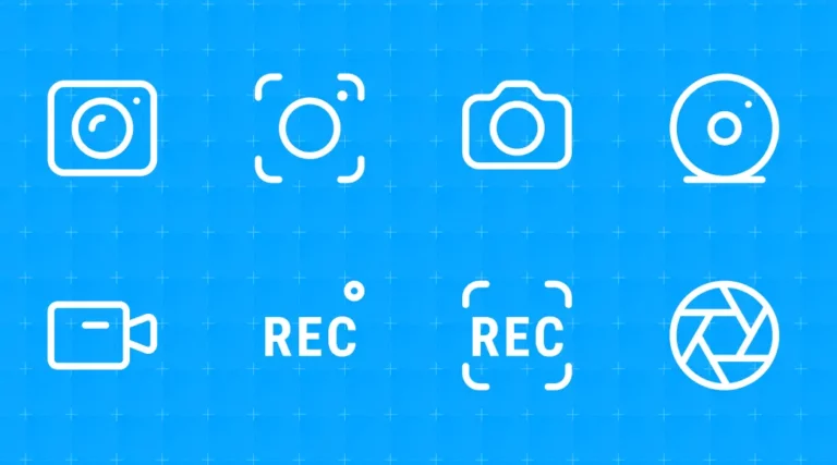 8 Camera Stroke Icons