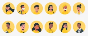 12 Minimal Character Avatars Figma