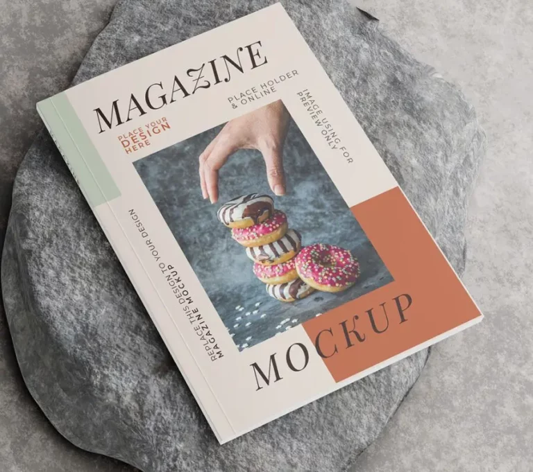 Realistic A4 Magazine & Catalog Mockup PSD