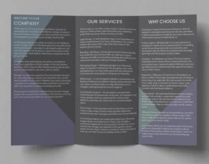 Clean Modern Corporate Trifold Brochure Template Vector