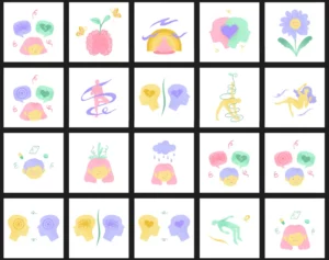 30 Hand-drawn Mental Health and Wellness Illustrations