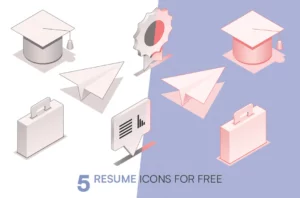 5 Minimal Vector Icons For Resume