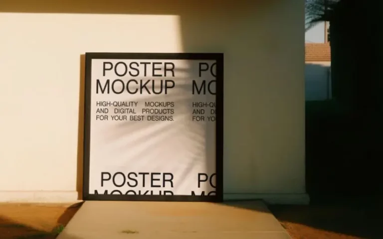 Framed Poster PSD Mockup