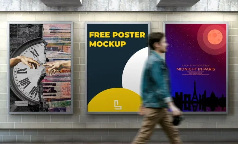 Urban Wall Poster PSD Mockup