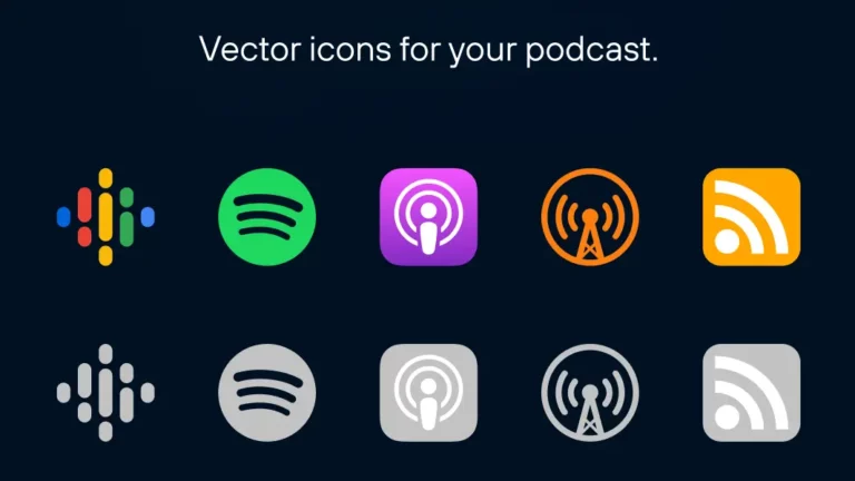 Podcast Player Vector Icons