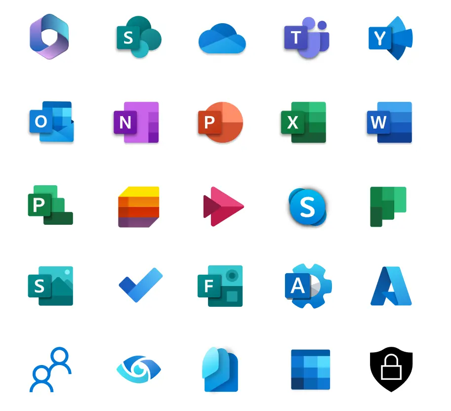 Free Microsoft App Icons Pack Figma - TitanUI
