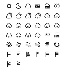 38 Editable Weather Icons Pack Figma