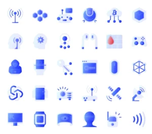 Glassmorphism-style 3D Tech Icons Pack