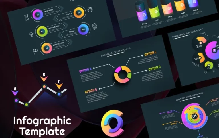 Modern Glassmorphism-style Infographic Templates