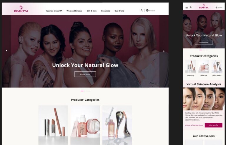 Skincare & Cosmetic Website UI Kit Figma