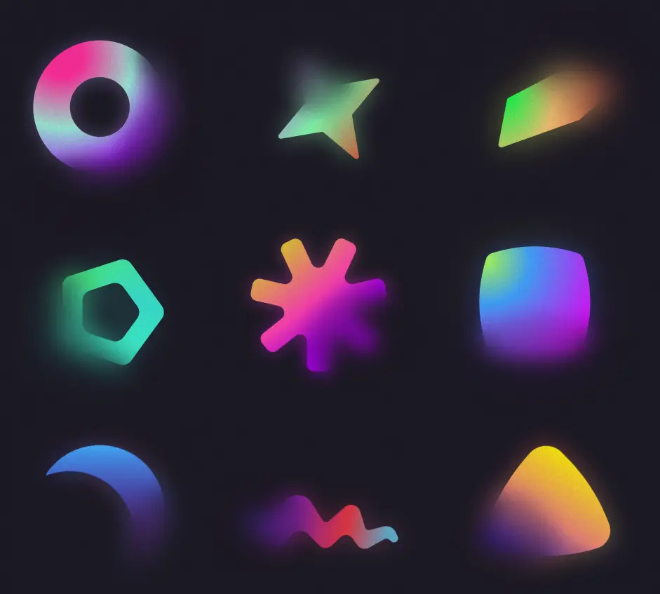 Free Blurry Gradient Shapes Figma - TitanUI