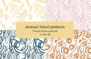 5 Handdrawn Abstract Lineal Patterns