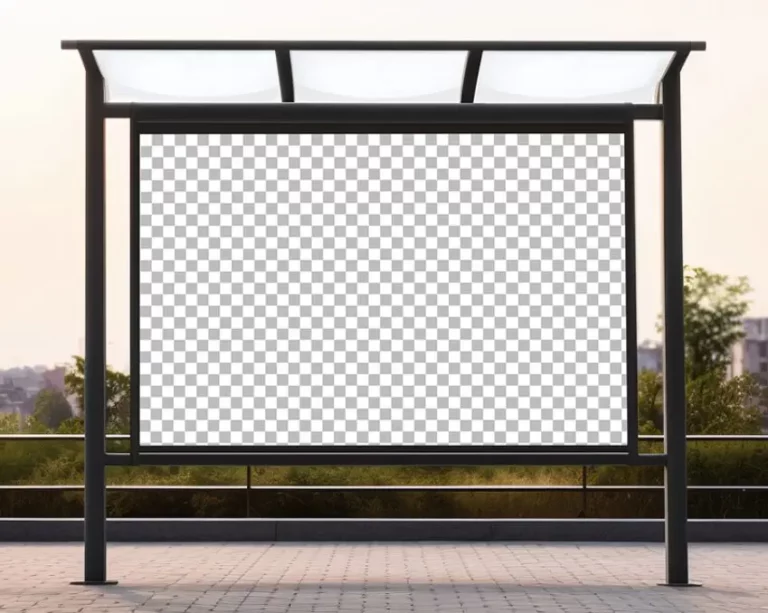 Minimal Bus Stop PSD Mockup