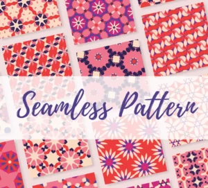 Seamless Vintage Floral Pattern Set