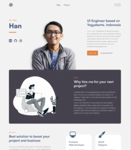 Simple Clean Portfolio Web Template Figma
