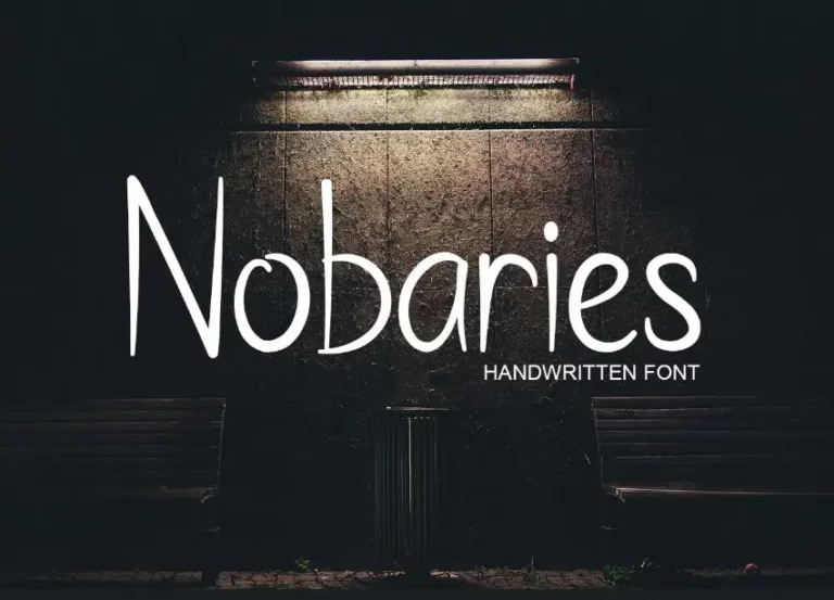 Nobaries Handwritten Font