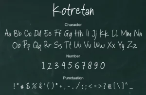 Kotretan Handwritten Font
