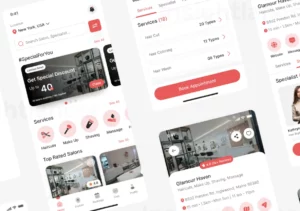 Barber and Beauty Salon Booking App Design