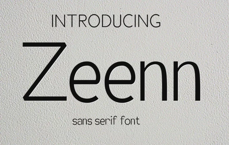 Zeenn Sans Serif Font