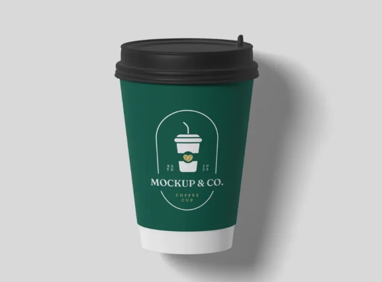 Easy & Hi-res Coffee Cup PSD Mockup
