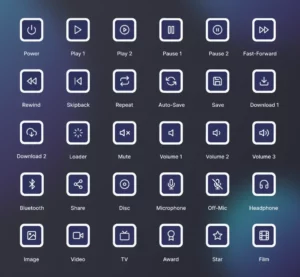 30 Editable Music Icons Figma