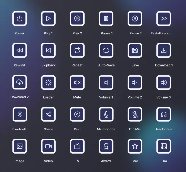 30 Editable Music Icons Figma