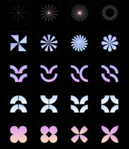 68 Gradient Geometric Shapes