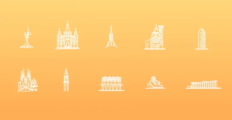 Barcelona City Icons Pack PNG