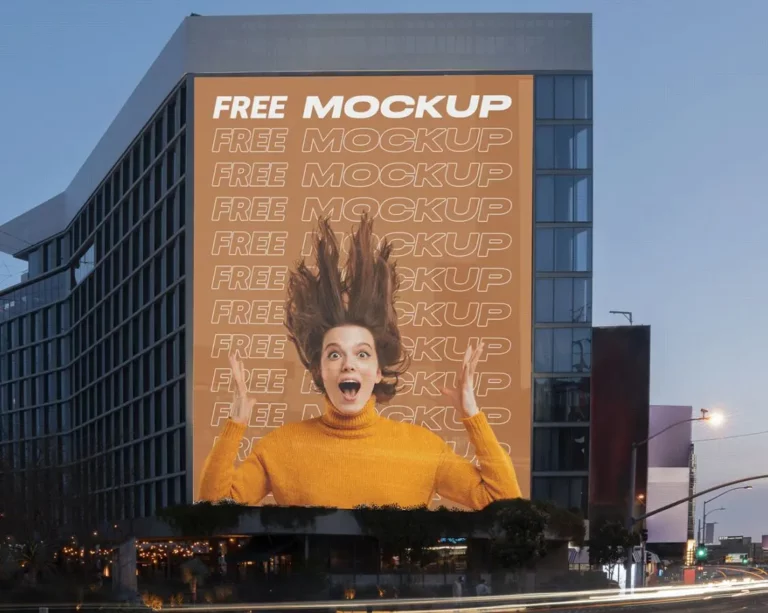 Realistic Urban Outdoor Advertising Mockup PSD