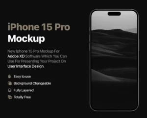 iPhone 15 Pro Mockup Adobe XD
