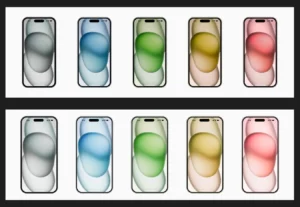 Fully Scalable iPhone 15 and 15 Pro Mockups