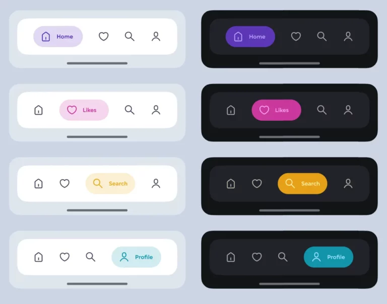 10+ Mobile Navigation Menu UI Designs Figma