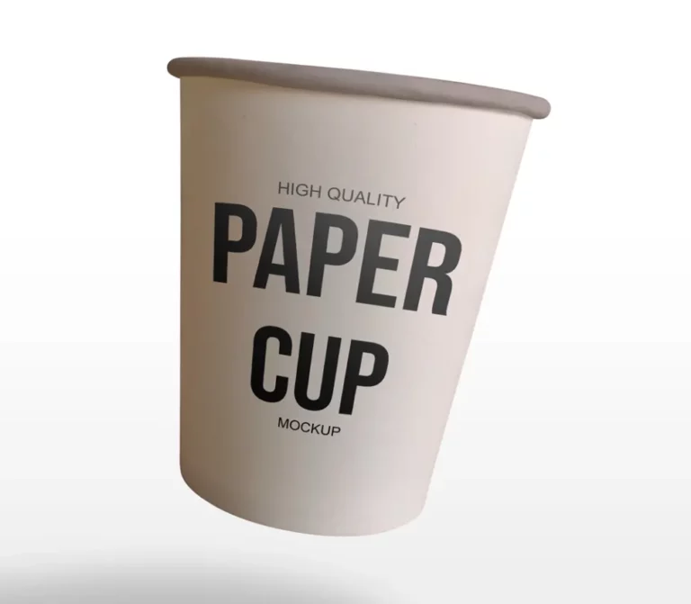 Floating Paper Cup PSD Mockup