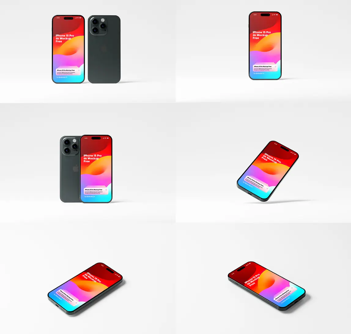 Download Free 8 Realistic iPhone 15 Pro PSD Mockups - Free PSD Mockups