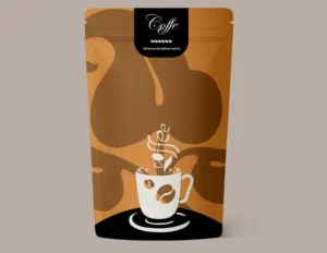 Coffee Pouch Packaging Design Mockup PSD