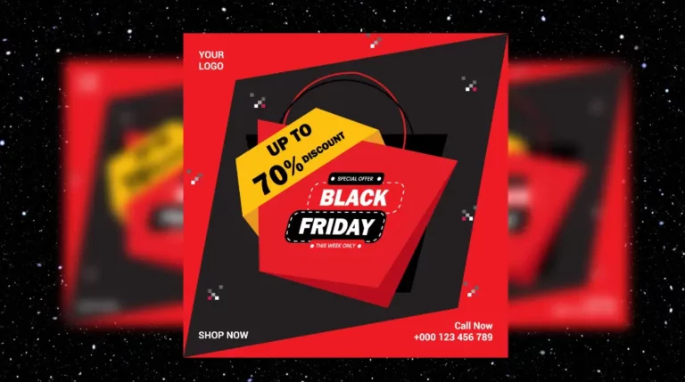 Black Friday Social Media Post Vector Template