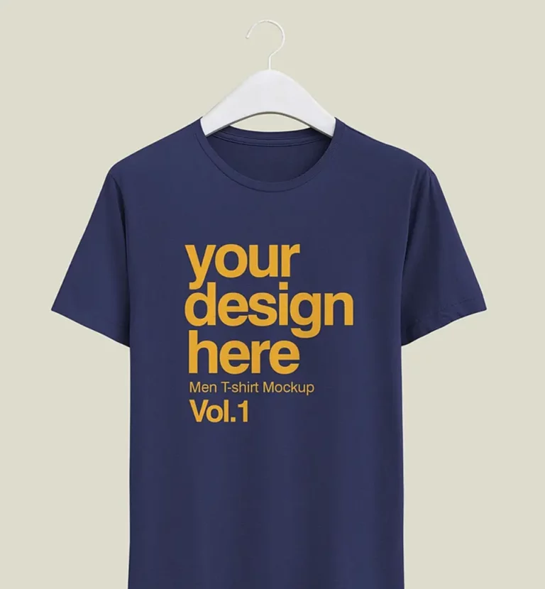 Hanging T-shirt Front Mockup PSD