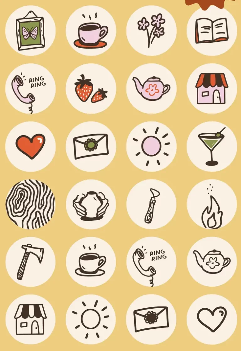 24 Handdrawn Instagram Icons