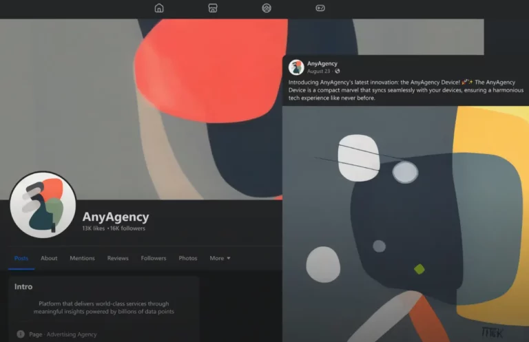 Facebook Page Mockup Figma
