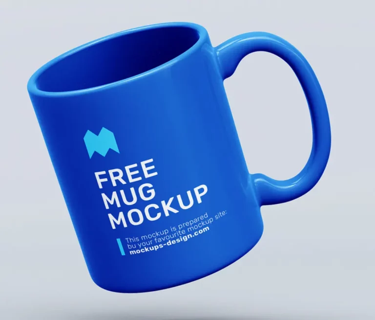 Realistic Gravity Mug PSD Mockup