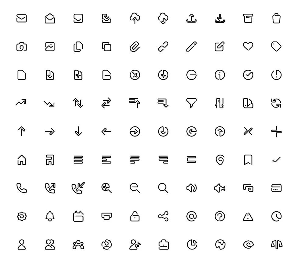 Download Free Thin Line Icons & Numbers Pack Figma - Free Figma, Web Icons