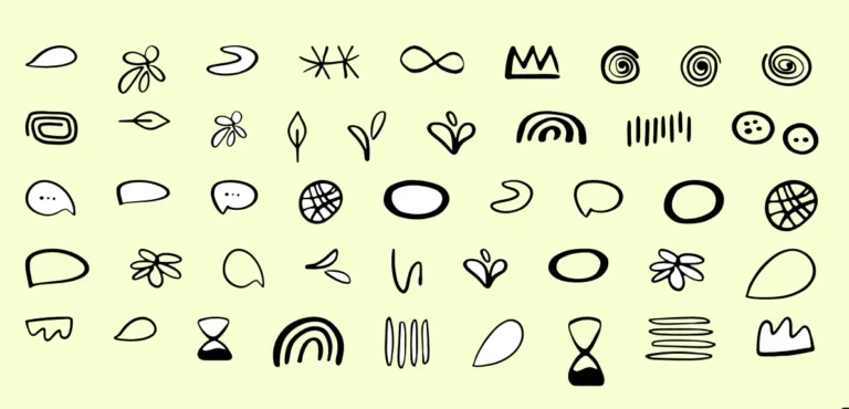 40 Editable Handdrawn Doodles Figma