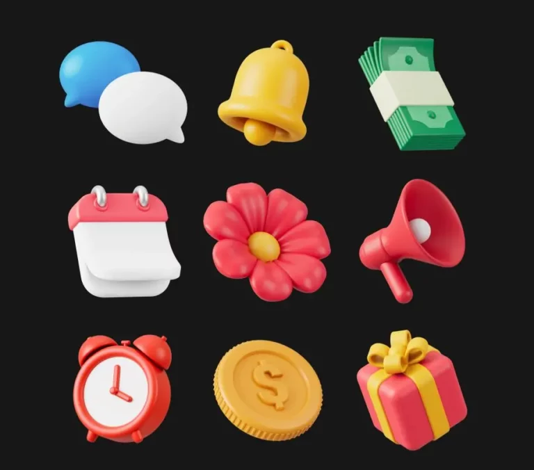 36 Colorful & Clay 3D Icons Figma