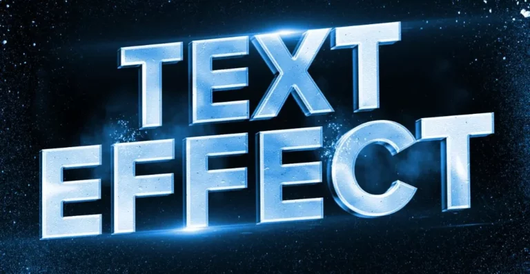 Futuristic Metallic Text Effect PSD