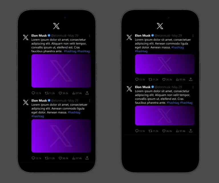 X(Twitter) Social Media Post Mockup