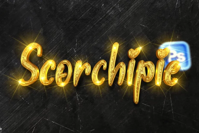 Sparkling Golden 3D Text Effect