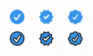 6 Blue Verified Icons Figma